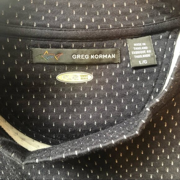 NWOT Men’s  Greg Norman Golf Warm Up Pullover Lg Black Mesh - Picture 4 of 9